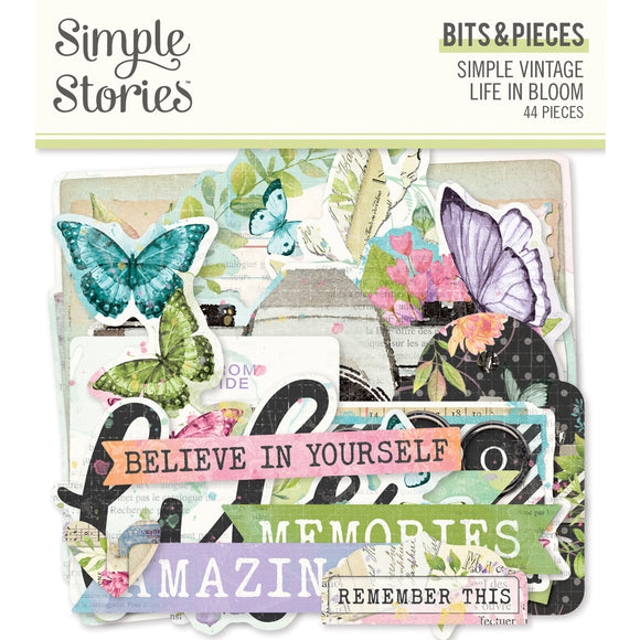 Simple Stories Bits & Pieces - Simple Vintage - Life In Bloom - Icons