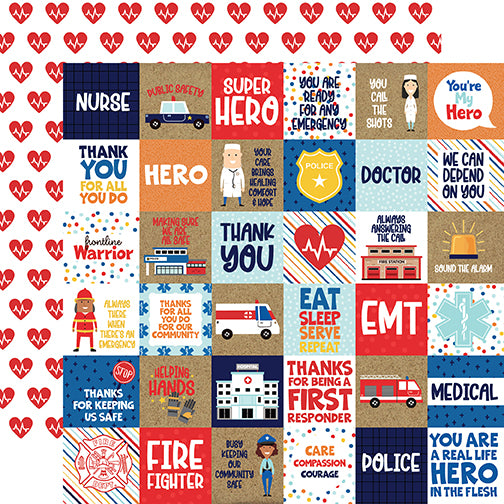 Echo Park Cut-Outs - First Responder - Journaling Cards