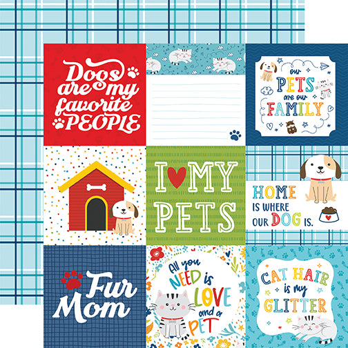 Echo Park Cut-Outs - Pets - 4x4 Journaling Cards