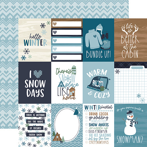 Echo Park Cut-Outs - Snowed In - 3x4 Journaling Cards