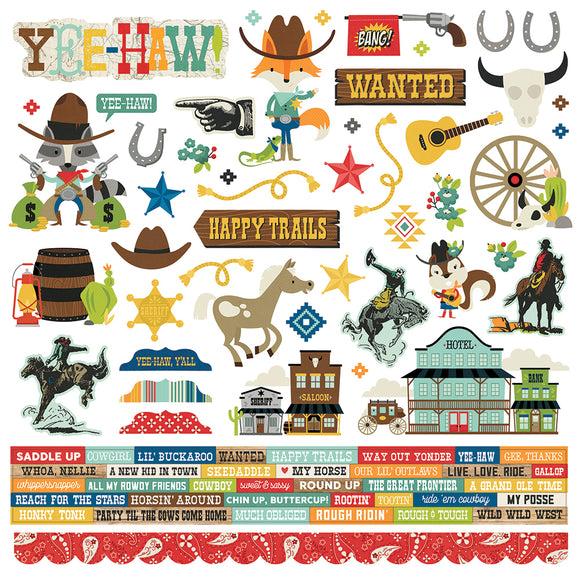 Simple Stories 12x12 Cardstock Stickers - Howdy