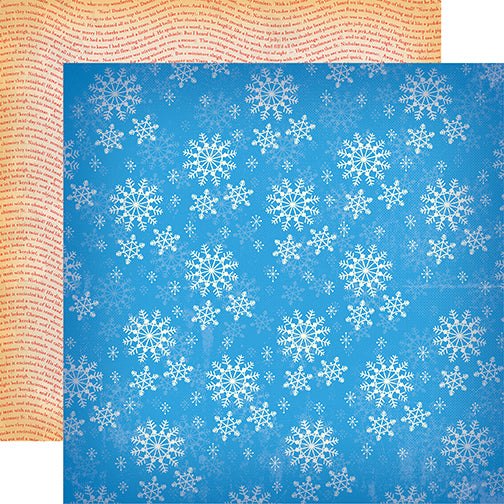 Carta Bella Papers - A Very Merry Christmas - Winter Snowflakes - 2 Sheets