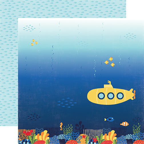 Echo Park Papers - Under the Sea - Submarine Scene - 2 Sheets