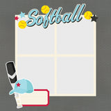 Simple Stories Die Cuts - Page Pieces - Sports - Softball