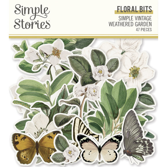 Simple Stories Bits & Pieces - Simple Vintage - Weathered Garden - Floral