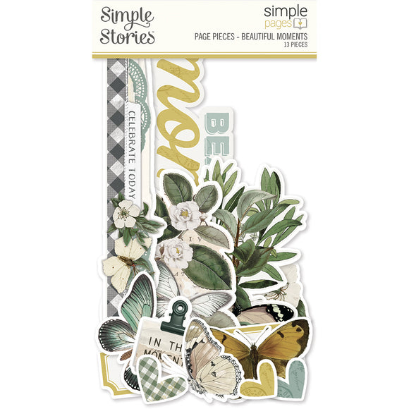 Simple Stories Die Cuts - Page Pieces - Simple Vintage - Weathered Garden