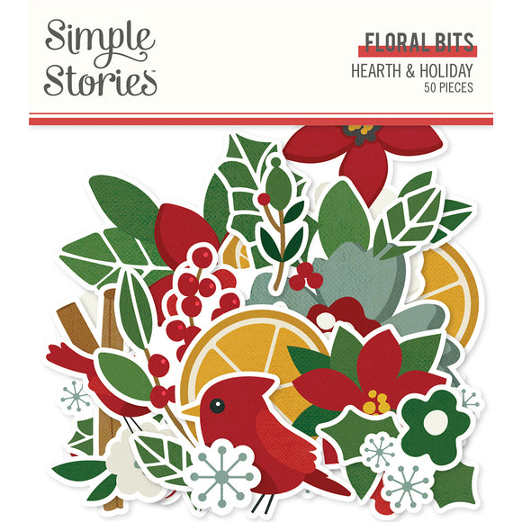 Simple Stories Bits & Pieces - Hearth & Holiday - Floral Bits