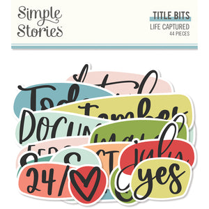 Simple Stories Die Cuts - Bits & Pieces - Life Captured - Title Bits