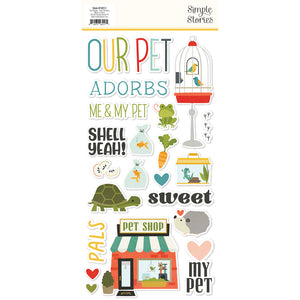 Simple Stories Foam Stickers - Pet Shoppe - Pets