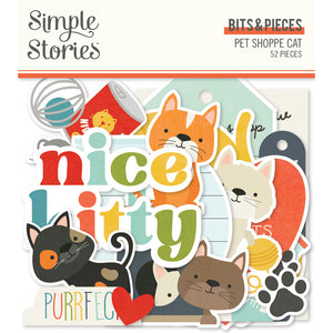 Simple Stories Bits & Pieces - Pet Shoppe - Cat - Icons