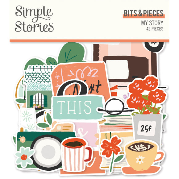 Simple Stories Die Cuts - Bits & Pieces - My Story - Icons