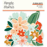 Simple Stories Die Cuts - Bits & Pieces - My Story - Floral Bits