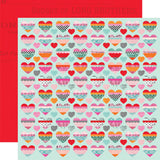 Simple Stories Papers - Heart Eyes - Happy Hearts - 2 Sheets