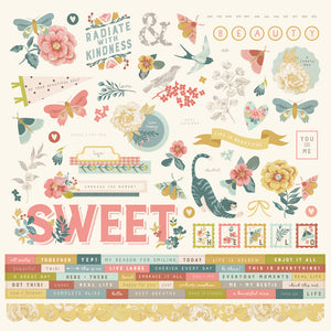 Simple Stories 12x12 Cardstock Stickers - Wildflower