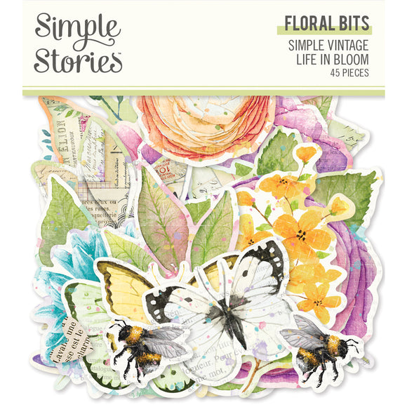 Simple Stories Bits & Pieces - Simple Vintage - Life In Bloom - Floral