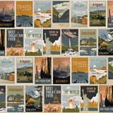 Simple Stories Papers - Here + There - Travel the World - 2 Sheets