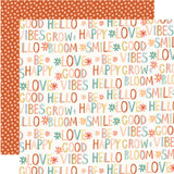 Simple Stories Papers - Boho Sunshine - Good Vibes - 2 Sheets