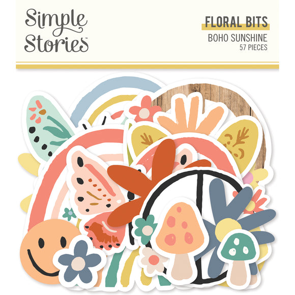 Simple Stories Bits & Pieces - Boho Sunshine - Floral Bits