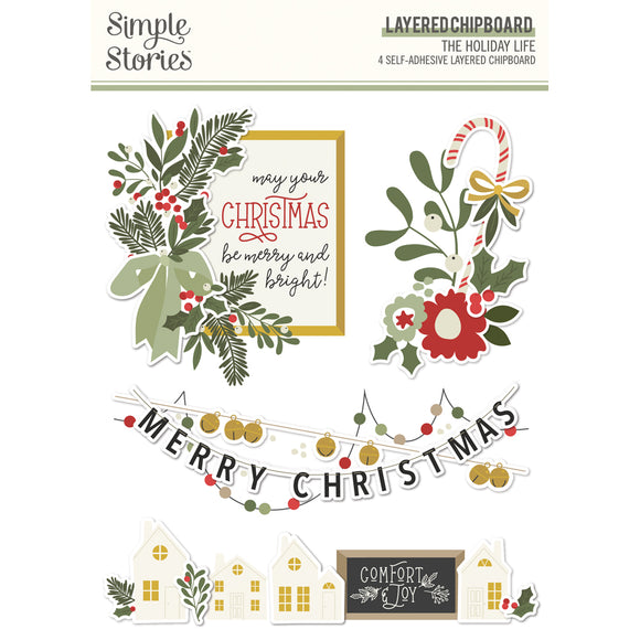 Simple Stories Layered Chipboard - The Holiday Life