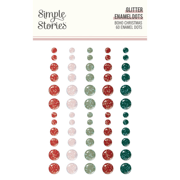 Simple Stories Enamel Dots - Boho Christmas