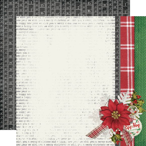 Simple Stories Papers - Simple Vintage - Dear Santa - Holly + Jolly - 2 Sheets