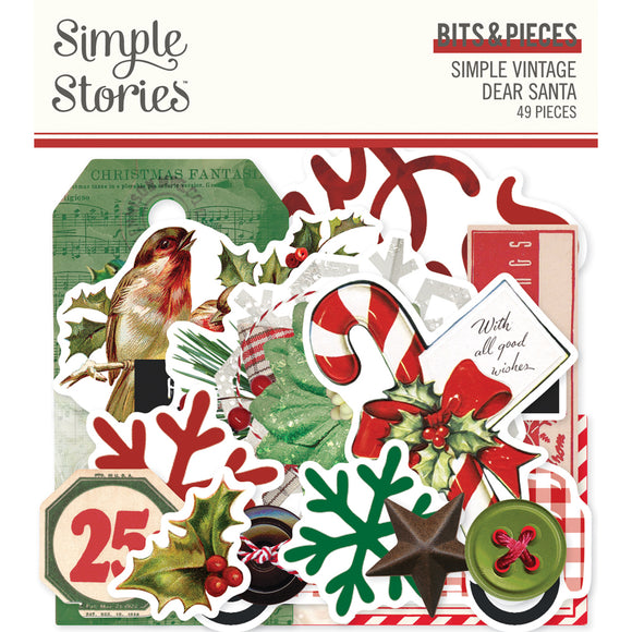 Simple Stories Bits & Pieces - Simple Vintage - Dear Santa - Icons