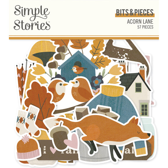 Simple Stories Die Cuts - Bits & Pieces - Acorn Lane - Icons