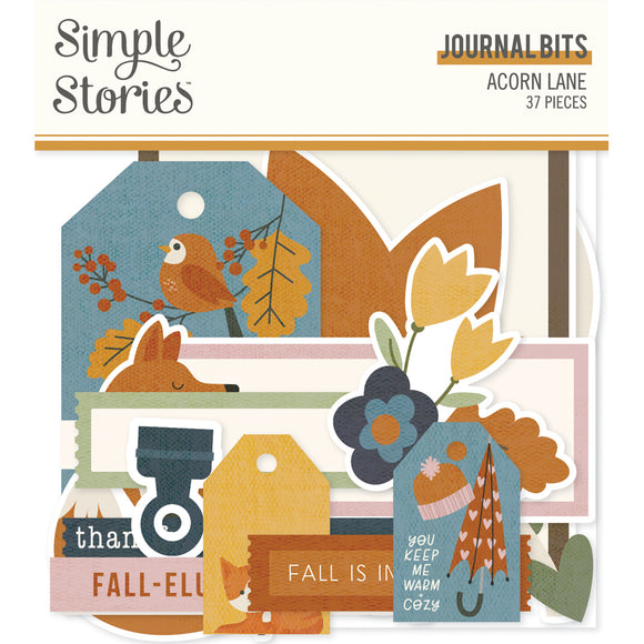 Simple Stories Die Cuts - Bits & Pieces - Acorn Lane - Jounaling