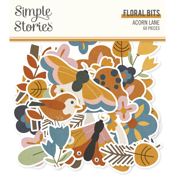 Simple Stories Die Cuts - Bits & Pieces - Acorn Lane - Floral