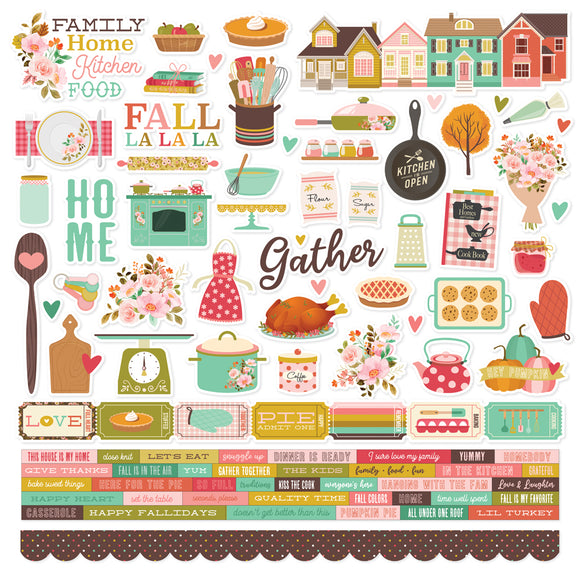 Simple Stories 12x12 Cardstock Stickers - What's Cookin'