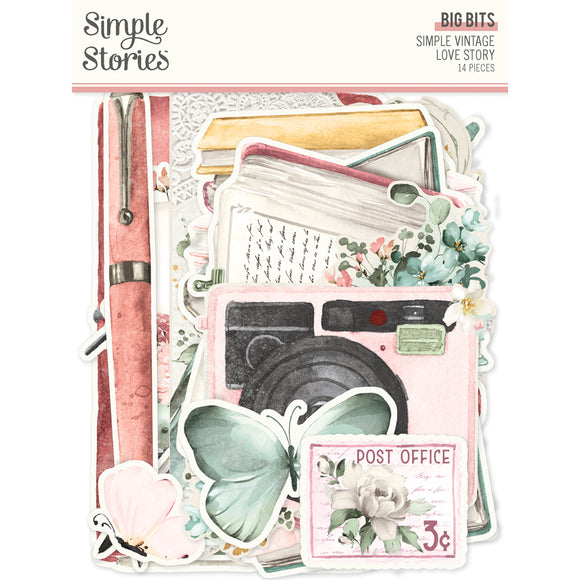 Simple Stories Big Bits - Simple Vintage - Love Story