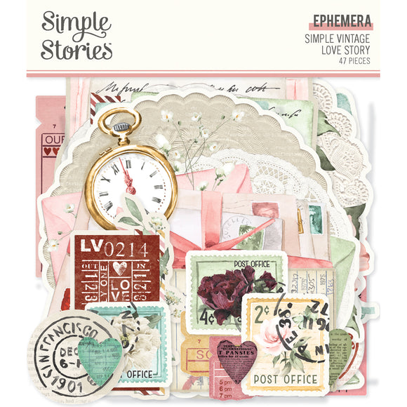 Simple Stories Ephemera - Simple Vintage - Love Story