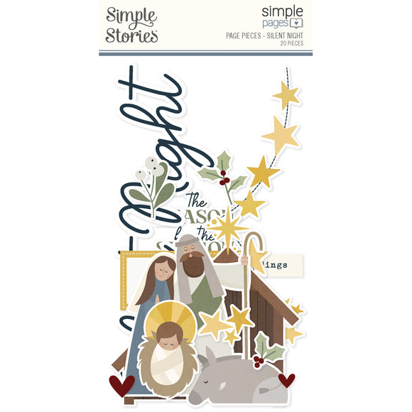 Simple Stories Die Cuts - Page Pieces - Silent Night