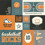 Simple Stories Cut-Outs - Sports - Basketball Elements