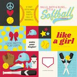 Simple Stories Cut-Outs - Sports - Softball Elements