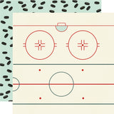 Simple Stories Papers - Sports - Hockey - Faceoff - 2 Sheets