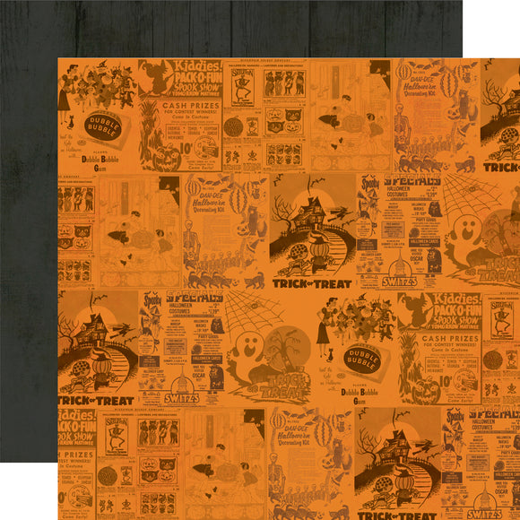 Simple Stories Papers - Simple Vintage - Scary Stories - Spooks Galore - 2 Sheets