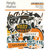Simple Stories Bits & Pieces - Simple Vintage - Scary Stories - Sentiments