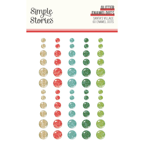 Simple Stories Enamel Dots - Santa's Village