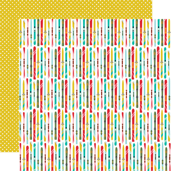 Simple Stories Papers - Snow Pine Lodge - Ski-Ya-Later - 2 Sheets