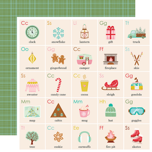 Simple Stories Papers - Snow Pine Lodge - Jolly Good Vibes - 2 Sheets