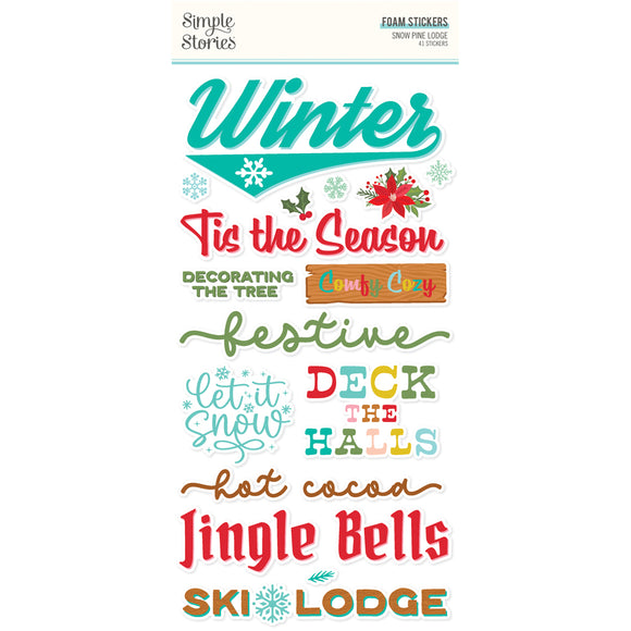 Simple Stories Foam Stickers - Snow Pine Lodge