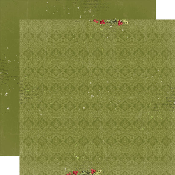 Simple Stories Papers - Simple Vintage - Yuletide - Spruce - 2 Sheets
