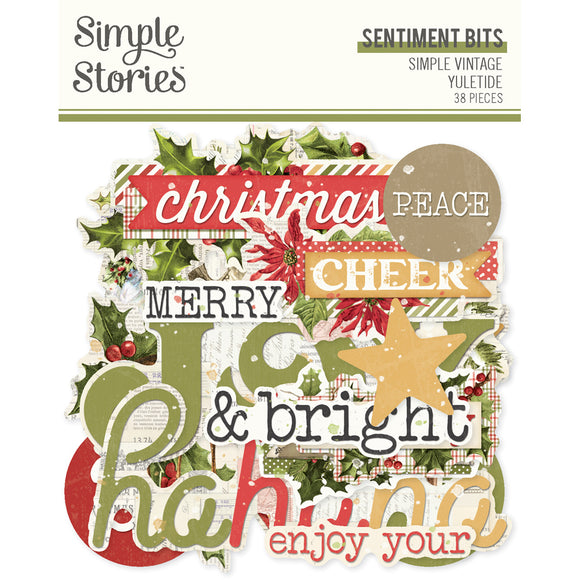 Simple Stories Bits & Pieces - Simple Vintage - Yuletide - Sentiments