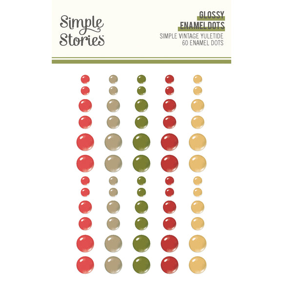 Simple Stories Enamel Dots - Simple Vintage - Yuletide