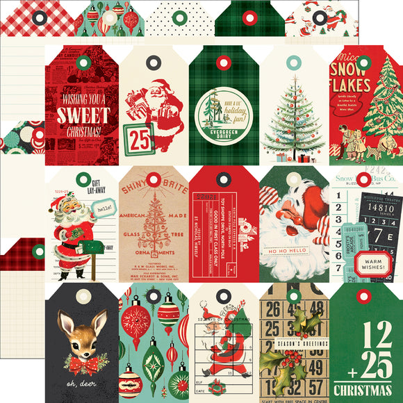 Simple Stories Cut-Outs - Simple Vintage - Holly Jolly - Tags Elements