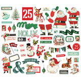 Simple Stories Bits & Pieces - Simple Vintage - Holly Jolly - Icons