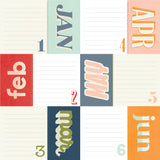 Simple Stories Cut-Outs - For the Record - 4x6 Elements - Jan - Jun