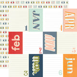 Simple Stories Cut-Outs - For the Record - 4x6 Elements - Jan - Jun