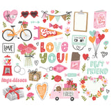 Simple Stories Die Cuts - Bits & Pieces - Heartstrings - Icons